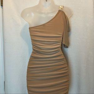 Nude clubwear dress